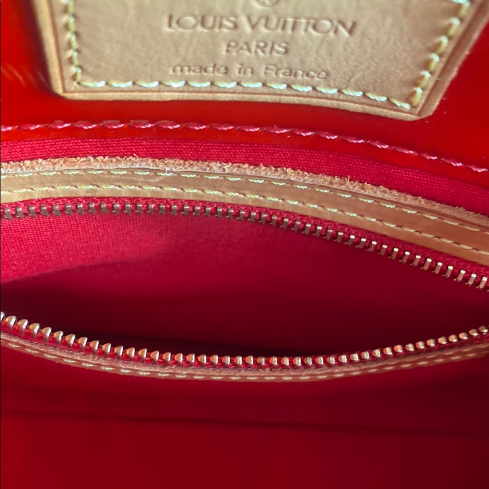 Louis Vuitton Red and Brown Patent Leather Tote - Picture 15 of 15